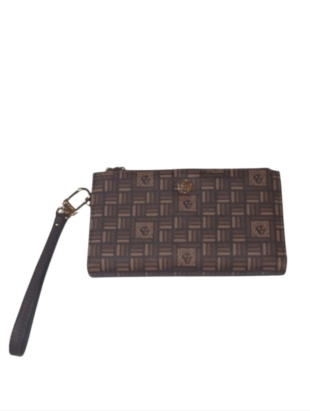 Anne Klein Brown and Gold Wristlet